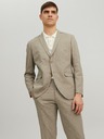 Jack & Jones Béžové pánské sako s příměsí lnu Jack & Jones Riviera