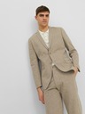 Jack & Jones Béžové pánské sako s příměsí lnu Jack & Jones Riviera