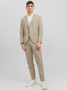 Jack & Jones Béžové pánské sako s příměsí lnu Jack & Jones Riviera