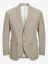 Jack & Jones Béžové pánské sako s příměsí lnu Jack & Jones Riviera