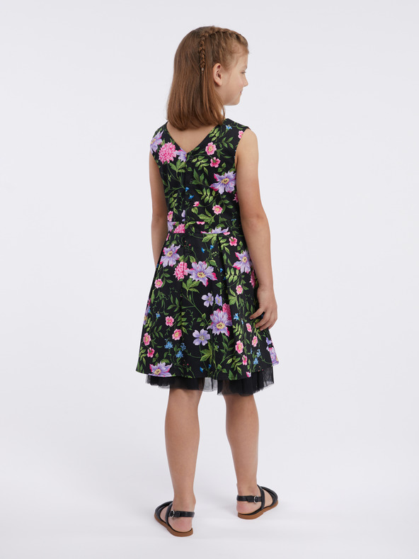 Orsay Černé dívčí květované šaty ORSAY