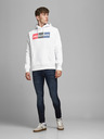 Jack & Jones Bílá pánská mikina s kapucí Jack & Jones Corp