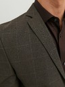 Jack & Jones Tmavě hnědé pánské kostkované sako Jack & Jones Solaris