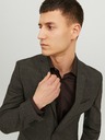 Jack & Jones Tmavě hnědé pánské kostkované sako Jack & Jones Solaris