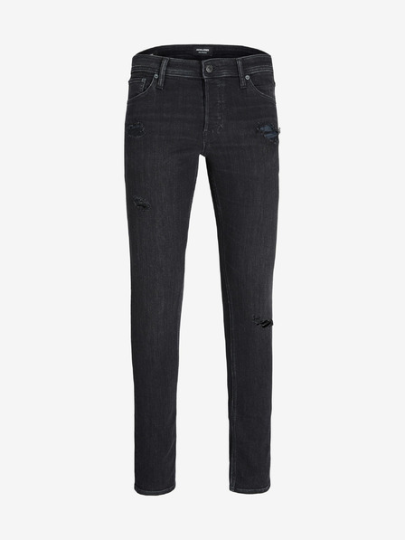 Jack & Jones Černé pánské slim fit džíny Jack & Jones Glenn