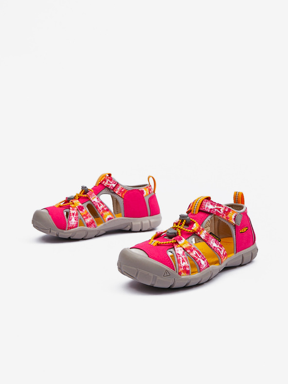 Keen Tmavě růžové holčičí outdoorové sandály Keen Seacamp