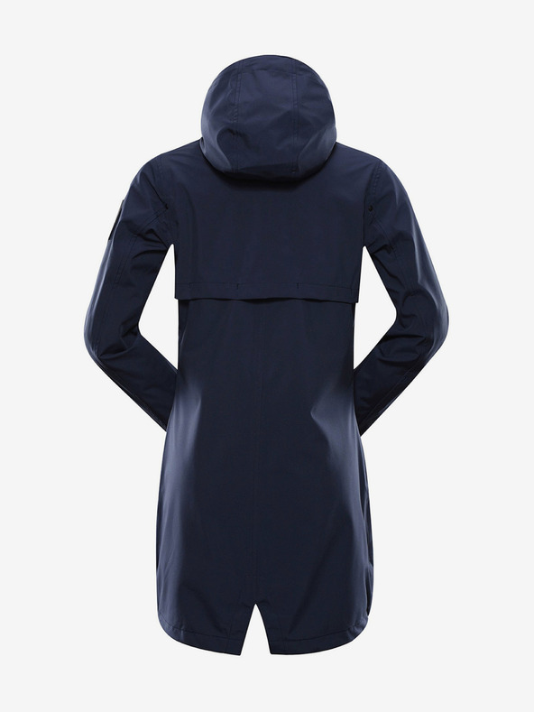 ALPINE PRO Tmavě modrý dámský nepromokavý kabát ALPINE PRO PERFETA