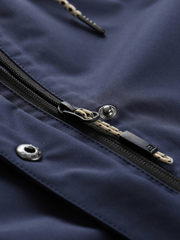 ALPINE PRO Tmavě modrý dámský nepromokavý kabát ALPINE PRO PERFETA