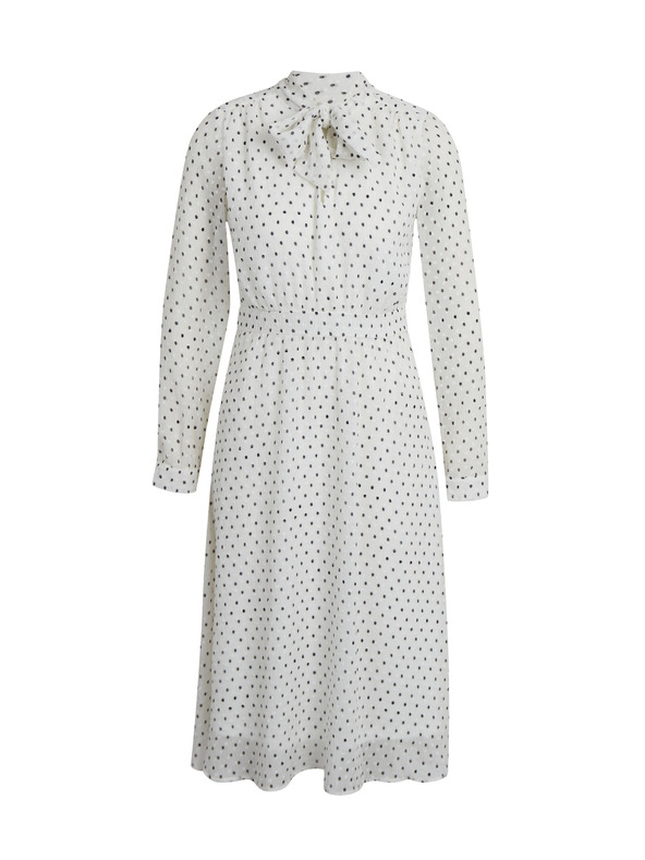 Orsay Krémové dámské puntíkované šaty ORSAY