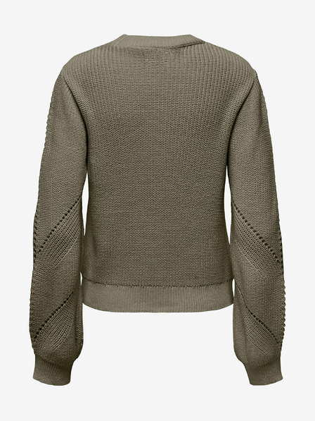 ONLY Khaki dámský vzorovaný svetr ONLY Ella