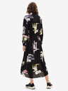 Desigual Černé dámské vzorované košilové midišaty Desigual Percy
