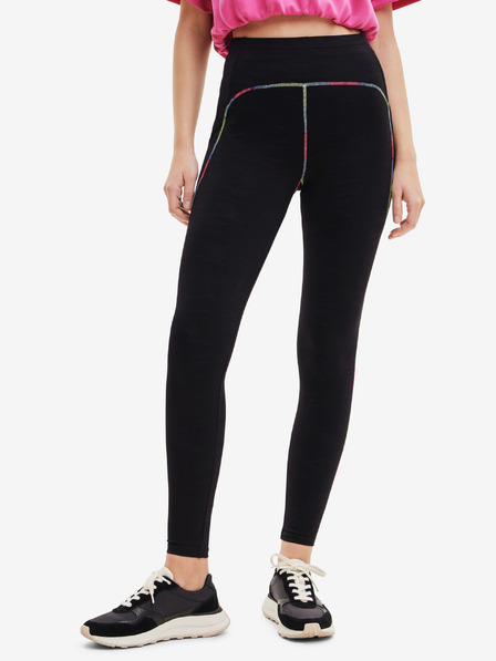 Desigual Černé dámské sportovní legíny Desigual Blaki