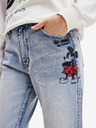 Desigual Světle modré dámské straight fit džíny Desigual Mickey Rock