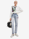 Desigual Světle modré dámské straight fit džíny Desigual Mickey Rock