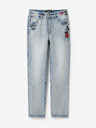 Desigual Světle modré dámské straight fit džíny Desigual Mickey Rock