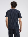 Tom Tailor Denim Tmavě modré pánské pruhované tričko Tom Tailor Denim