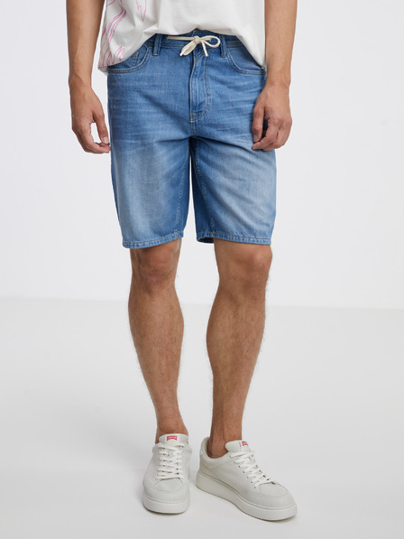Tom Tailor Denim Modré pánské džínové kraťasy Tom Tailor Denim