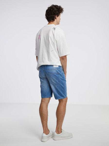 Tom Tailor Denim Modré pánské džínové kraťasy Tom Tailor Denim