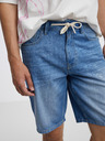Tom Tailor Denim Modré pánské džínové kraťasy Tom Tailor Denim