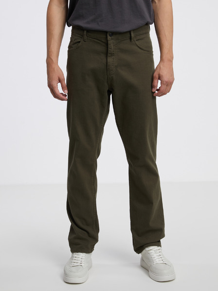 Celio Khaki pánské kalhoty Celio Vopry1