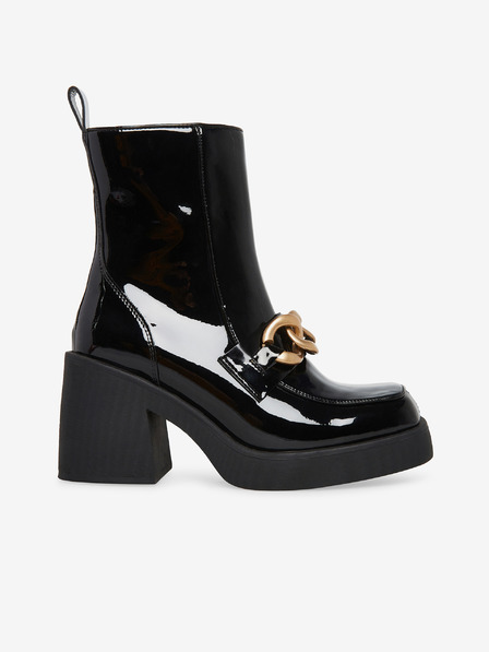 Steve Madden Černé lesklé kotníkové boty na podpatku Steve Madden Blooms