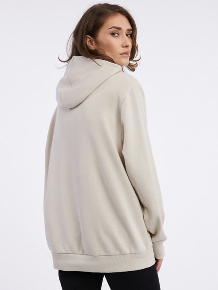 New Era Krémová dámská oversize mikina s kapucí New Era Essentials