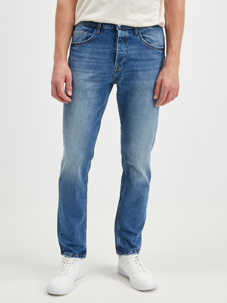 ONLY & SONS Tmavě modré pánské straight fit džíny ONLY & SONS Avi