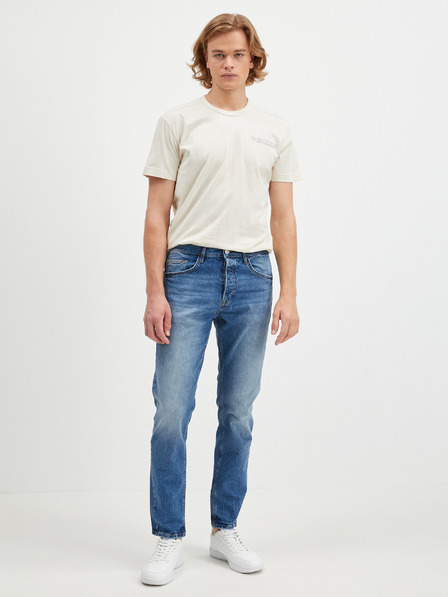 ONLY & SONS Tmavě modré pánské straight fit džíny ONLY & SONS Avi