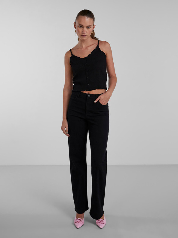 Pieces Černé dámské tílko Pieces Nukisa