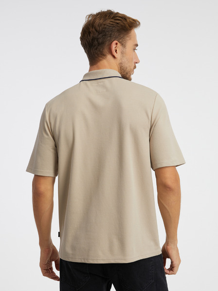Jack & Jones Béžové pánské polo tričko Jack & Jones Blamatt