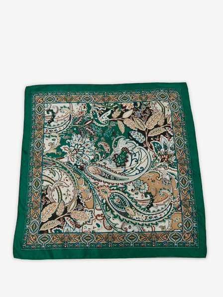 Orsay Zelený dámský vzorovaný saténový šátek ORSAY