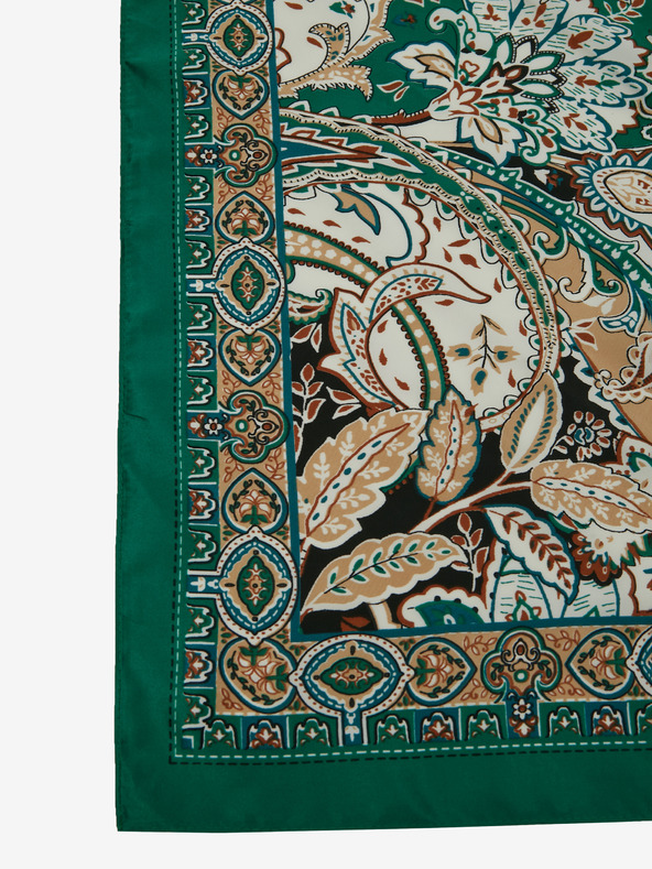 Orsay Zelený dámský vzorovaný saténový šátek ORSAY