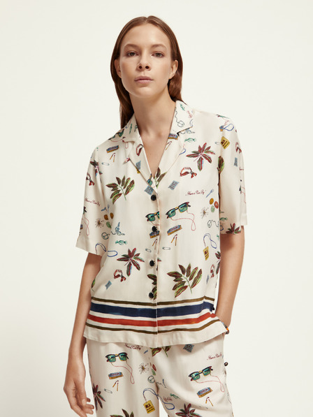 Scotch & Soda Krémová dámská vzorovaná košile Scotch & Soda