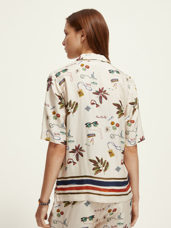 Scotch & Soda Krémová dámská vzorovaná košile Scotch & Soda