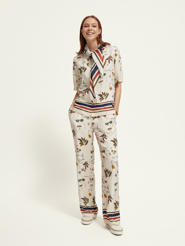 Scotch & Soda Krémová dámská vzorovaná košile Scotch & Soda