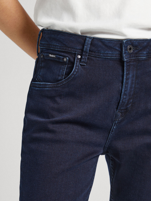 Pepe Jeans Tmavě modré dámské straight fit džíny Pepe Jeans Violet