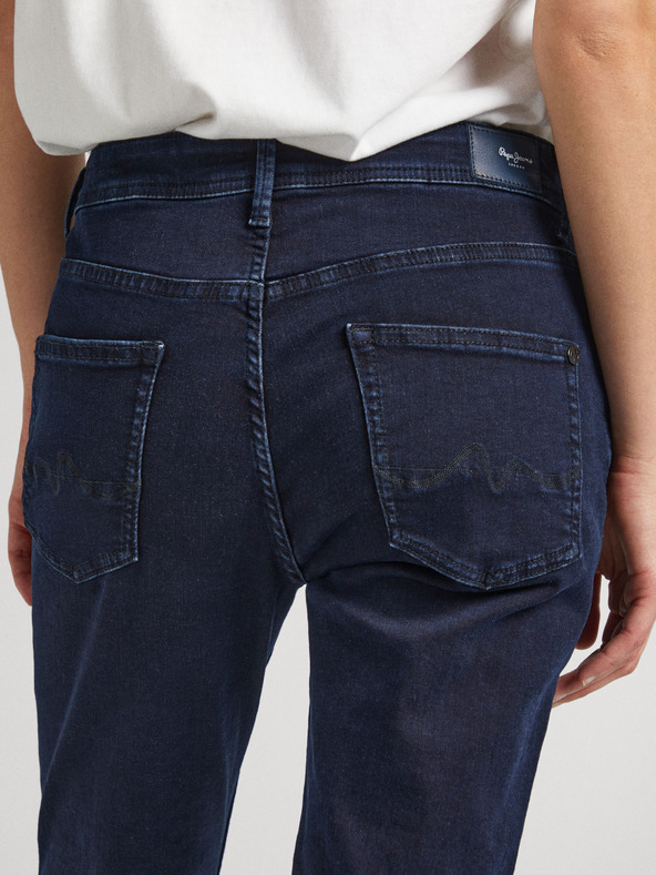 Pepe Jeans Tmavě modré dámské straight fit džíny Pepe Jeans Violet