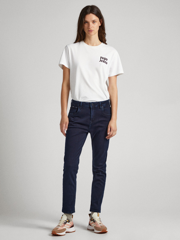 Pepe Jeans Tmavě modré dámské straight fit džíny Pepe Jeans Violet