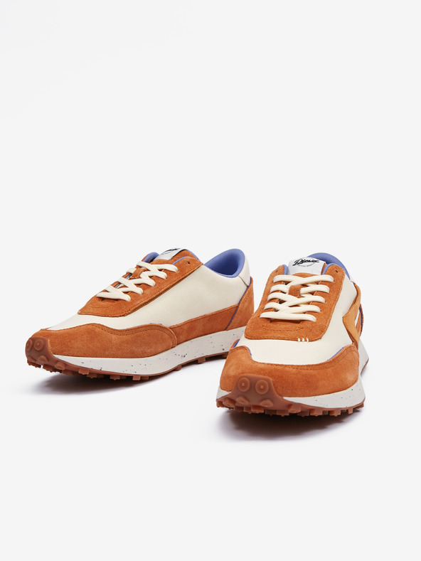 Diesel Hnědo-krémové pánské tenisky se semišovými detaily Diesel Racer