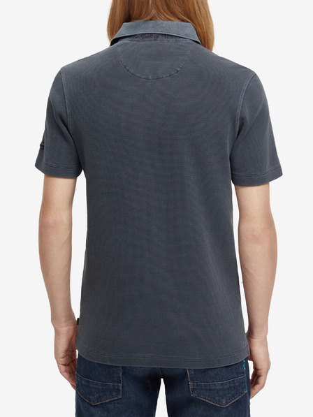 Scotch & Soda Tmavě modré pánské polo tričko Scotch & Soda Garment Dye