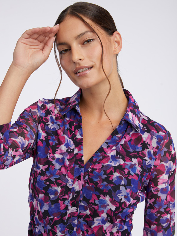 Orsay Fialová dámská květovaná halenka ORSAY