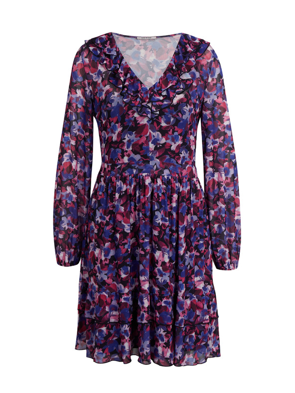 Orsay Fialové dámské květované šaty ORSAY