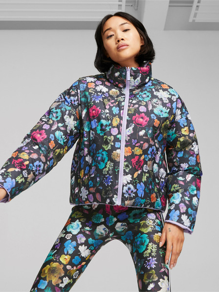 Puma Fialovo-černá dámská oboustranná bunda Puma x Liberty