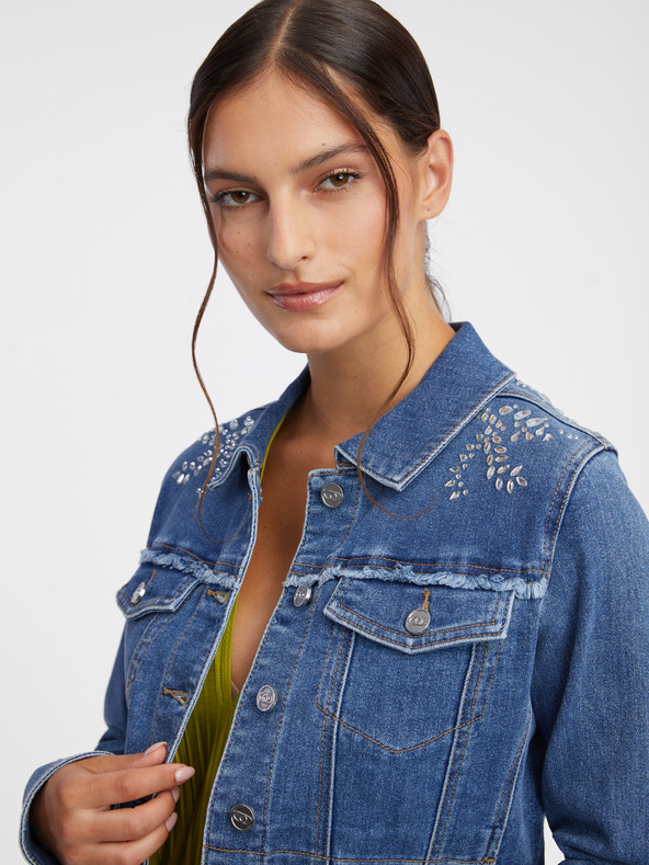 Orsay Modrá dámská džínová bunda ORSAY