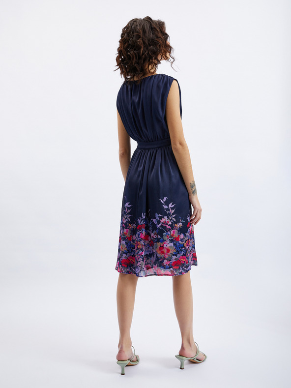 Orsay Tmavě modré dámské květované šaty ORSAY