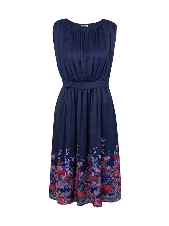Orsay Tmavě modré dámské květované šaty ORSAY