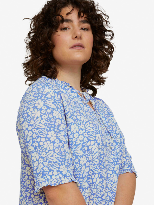 Tom Tailor Modré květované šaty Tom Tailor