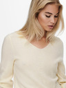 ONLY Krémový žebrovaný basic svetr ONLY Latia