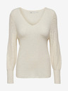 ONLY Krémový žebrovaný basic svetr ONLY Latia