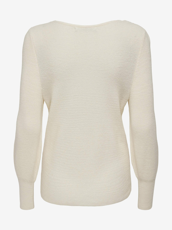 ONLY Krémový žebrovaný basic svetr ONLY Latia